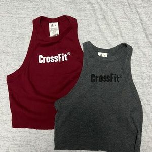 Bundle of two CrossFit crop tank tops